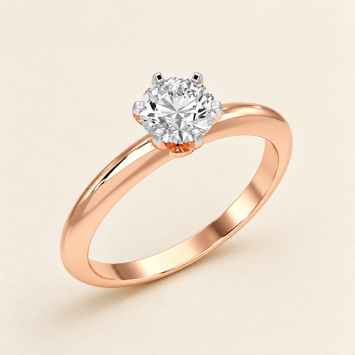 Sublime Lullaby Solitaire Ring - Rose Gold - Aesthetic