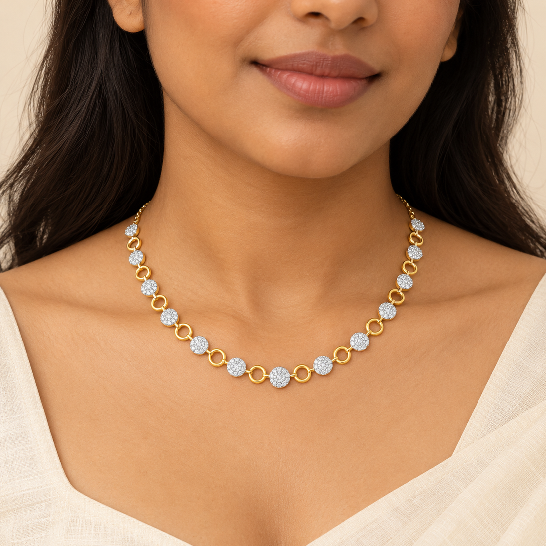 Glimmering Grace Silver Necklace