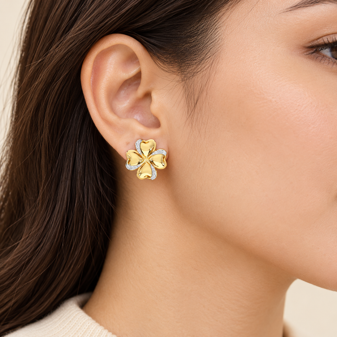 Graceful Flora Silver Earrings