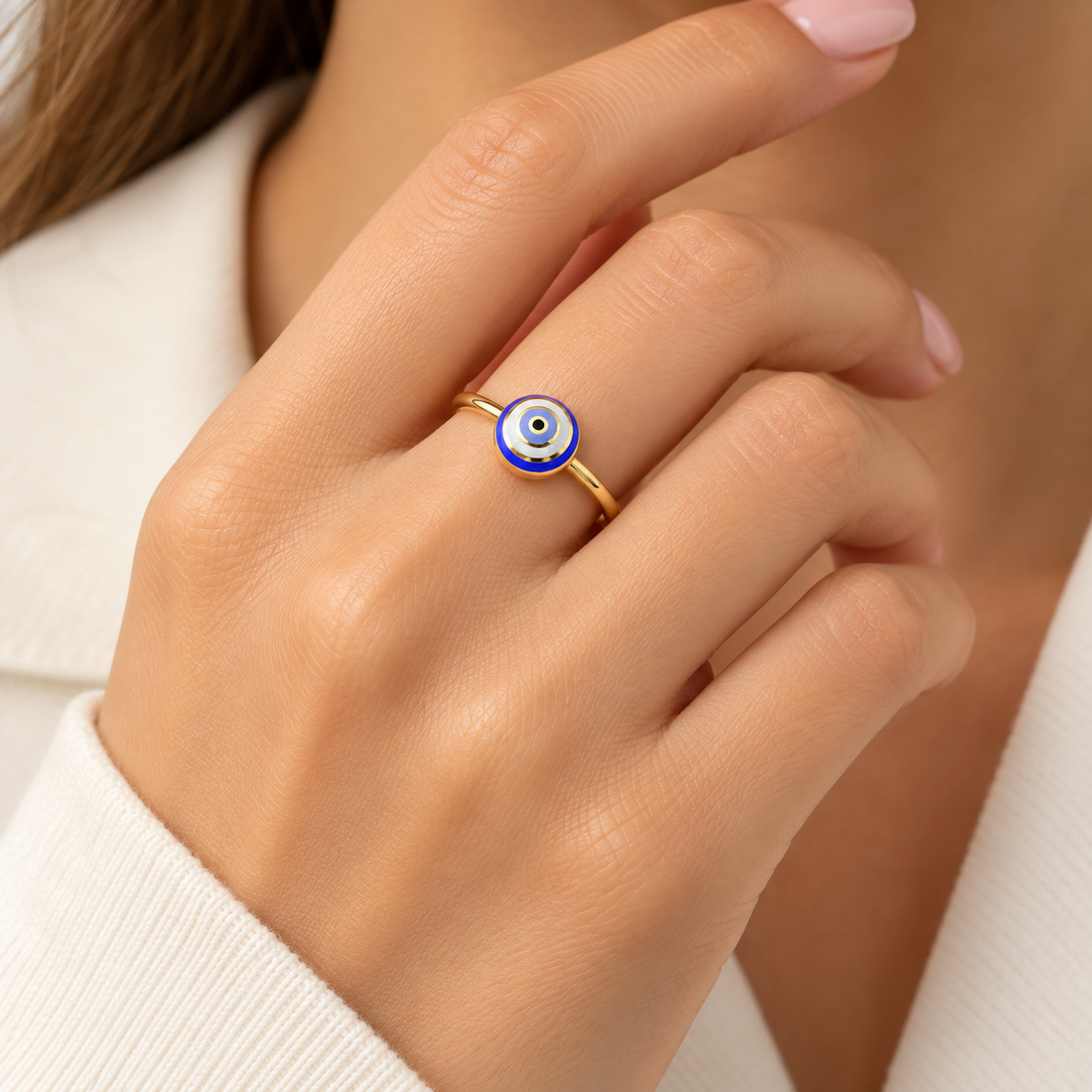 Isolde Evil Eye Silver Ring