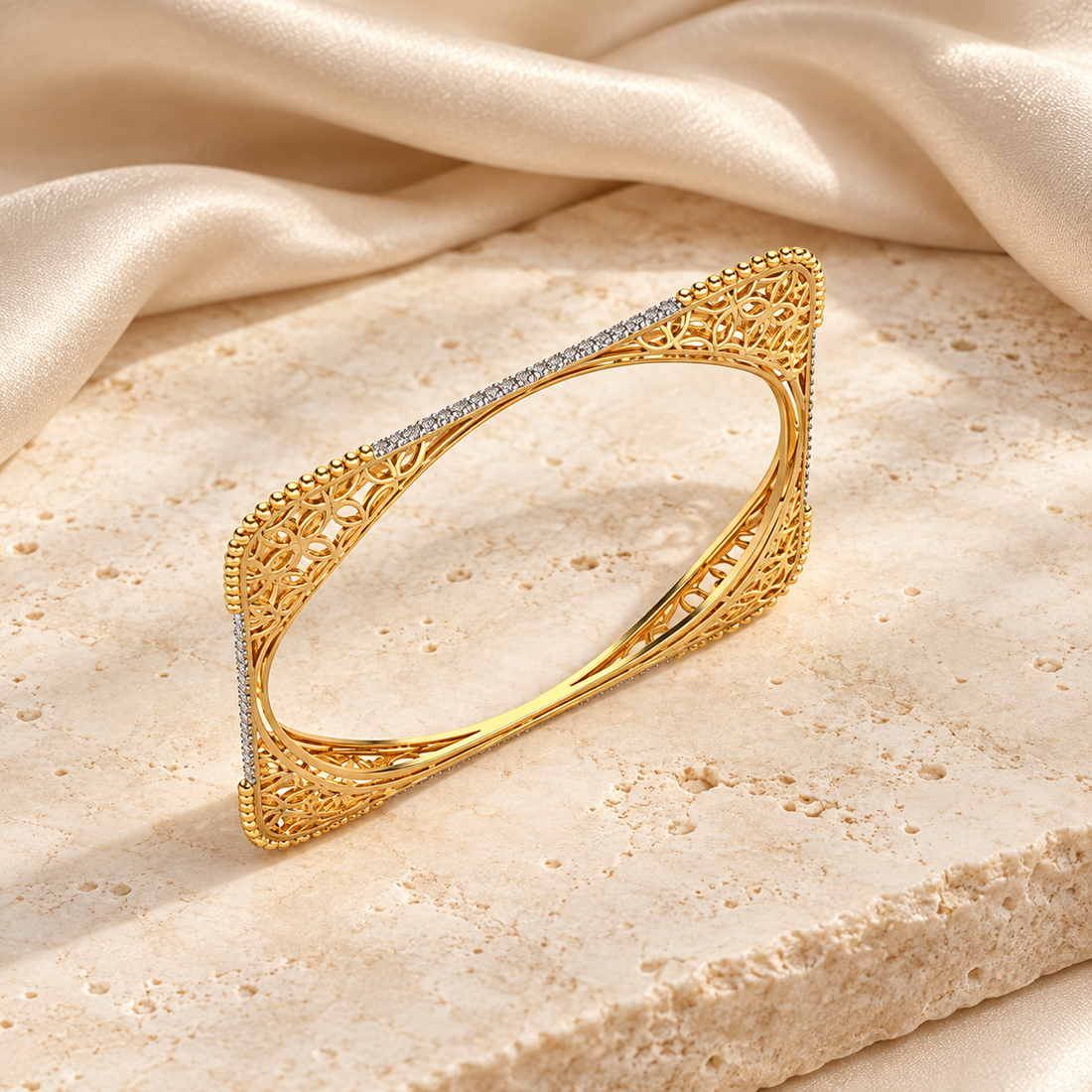 Izar Silver Bangles
