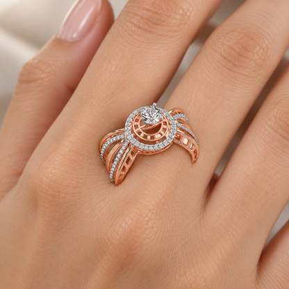 Kalyani Solitaire Ring - Rose Gold - Model
