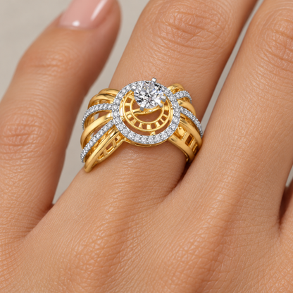Kalyani Solitaire Ring - Yellow Gold - Model