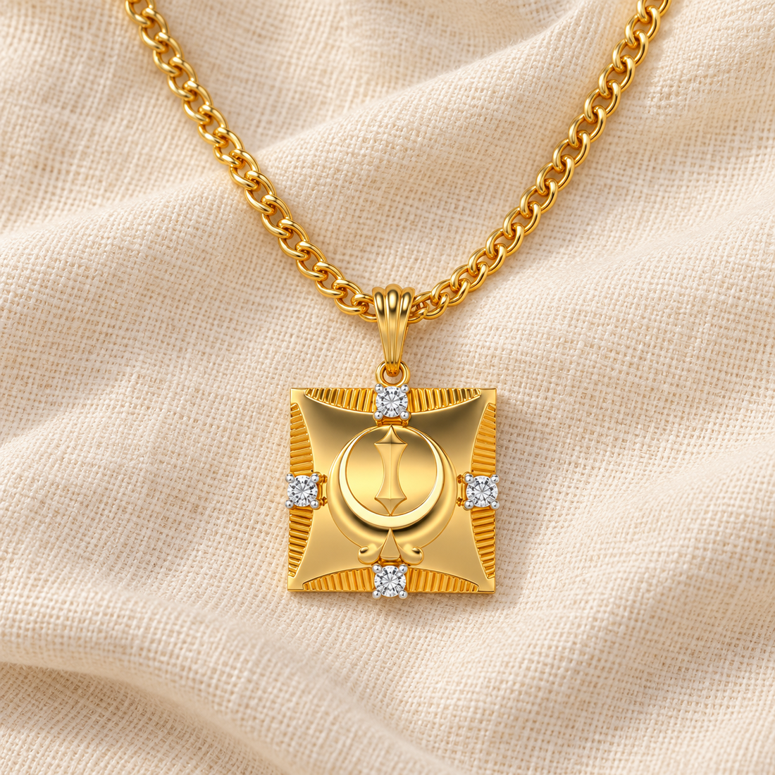 Khalsa Silver Pendant
