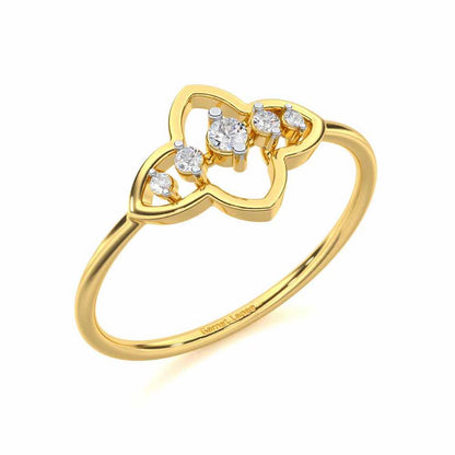 less Treasure Silver Ring - Yellow Gold - Image 1