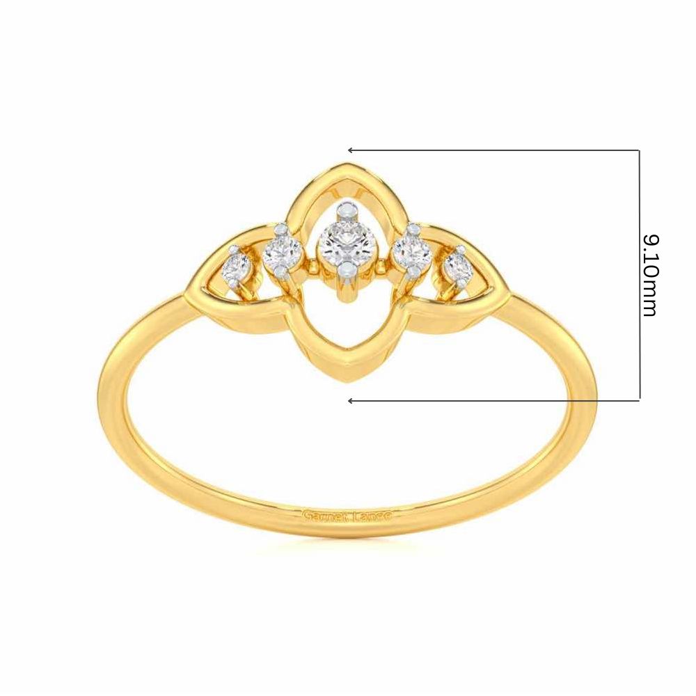 less Treasure Silver Ring - Yellow Gold - Image 2