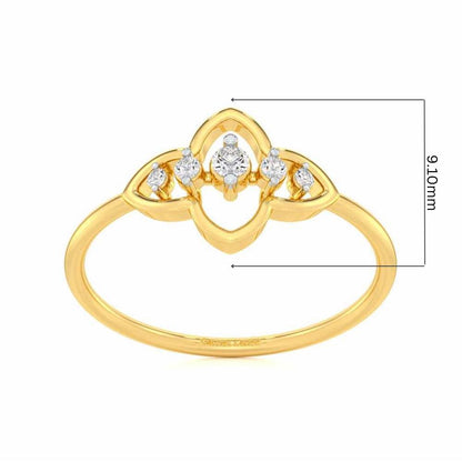 less Treasure Silver Ring - Yellow Gold - Image 2