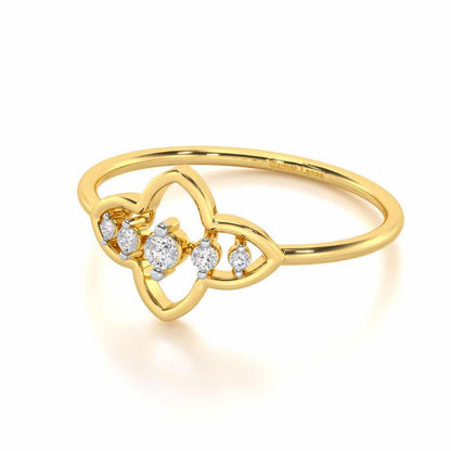less Treasure Silver Ring - Yellow Gold - Image 3