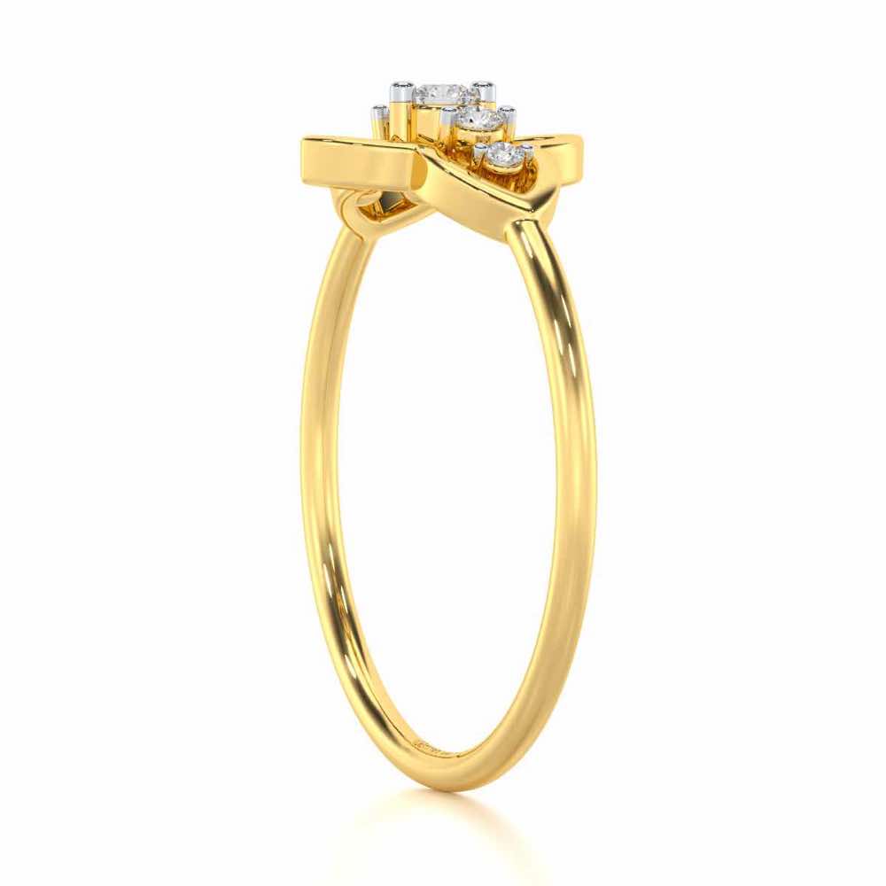 less Treasure Silver Ring - Yellow Gold - Image 4