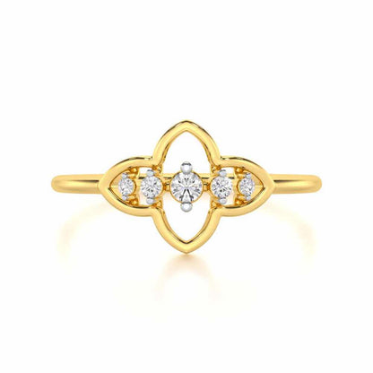 less Treasure Silver Ring - Yellow Gold - Image 5
