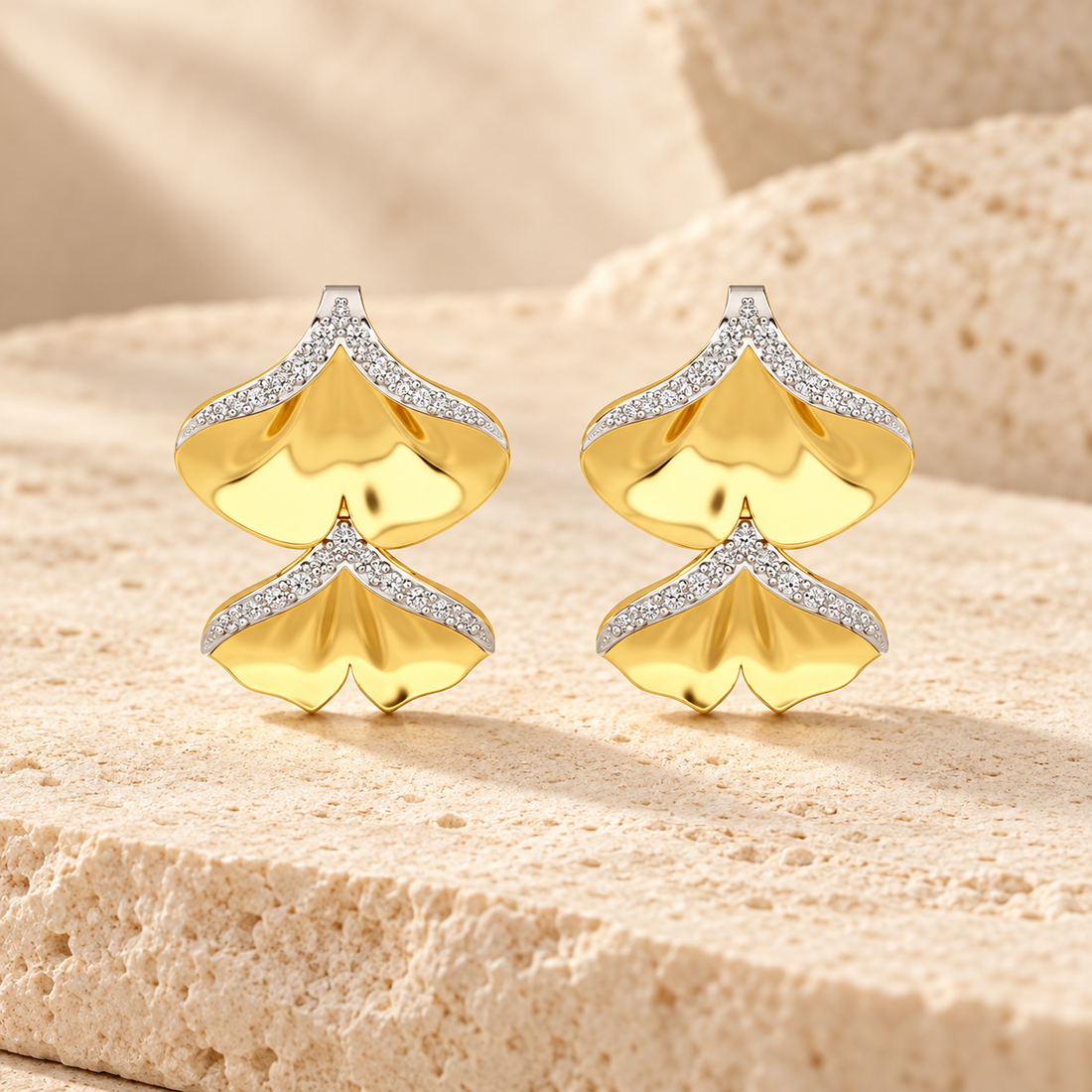 Light Twins Silver Earrings
