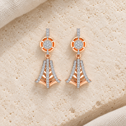 Luck Drops Earrings - Rose Gold - Aesthetic
