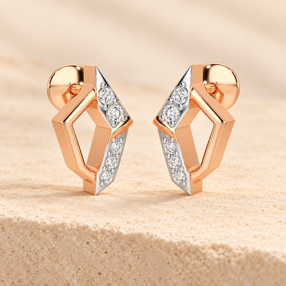 Lumina Silver Earrings - Rose Gold - Aesthetic