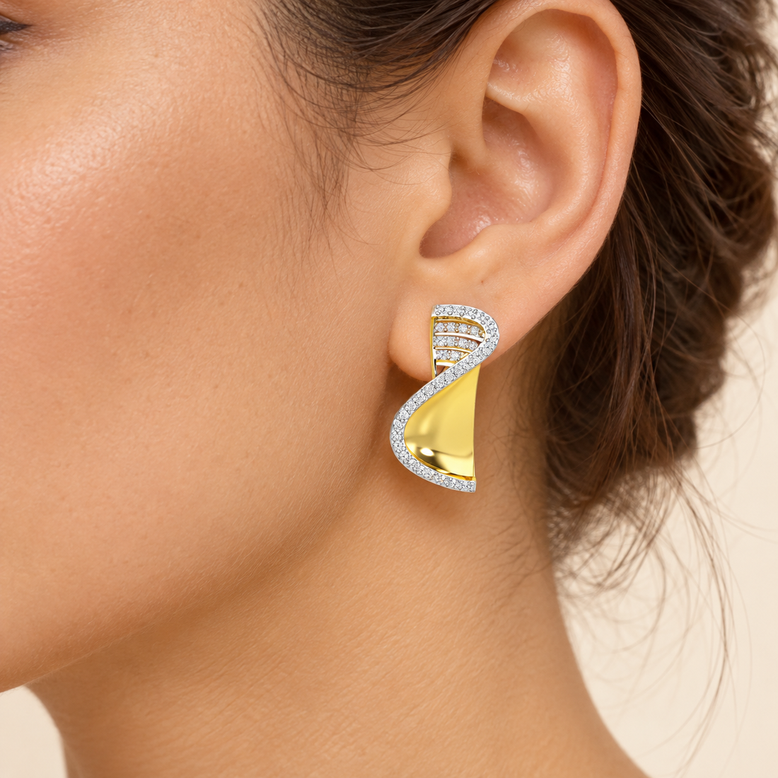 Luminous Net Silver Earrings