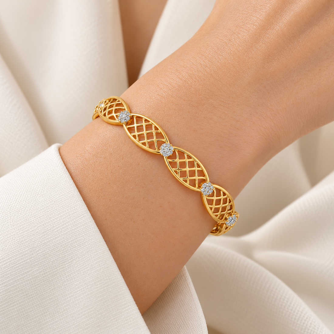 Mesh Rep Silver Bangles