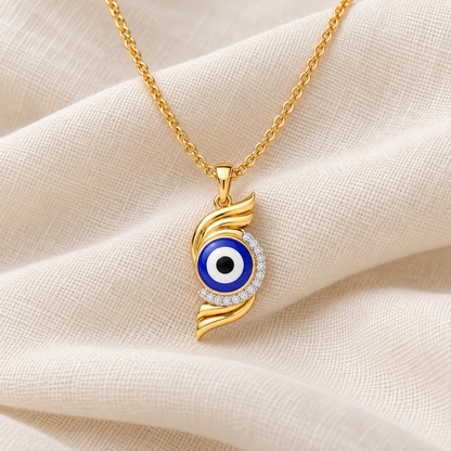 Mystic Protector Silver Pendant - Yellow Gold - Aesthetic