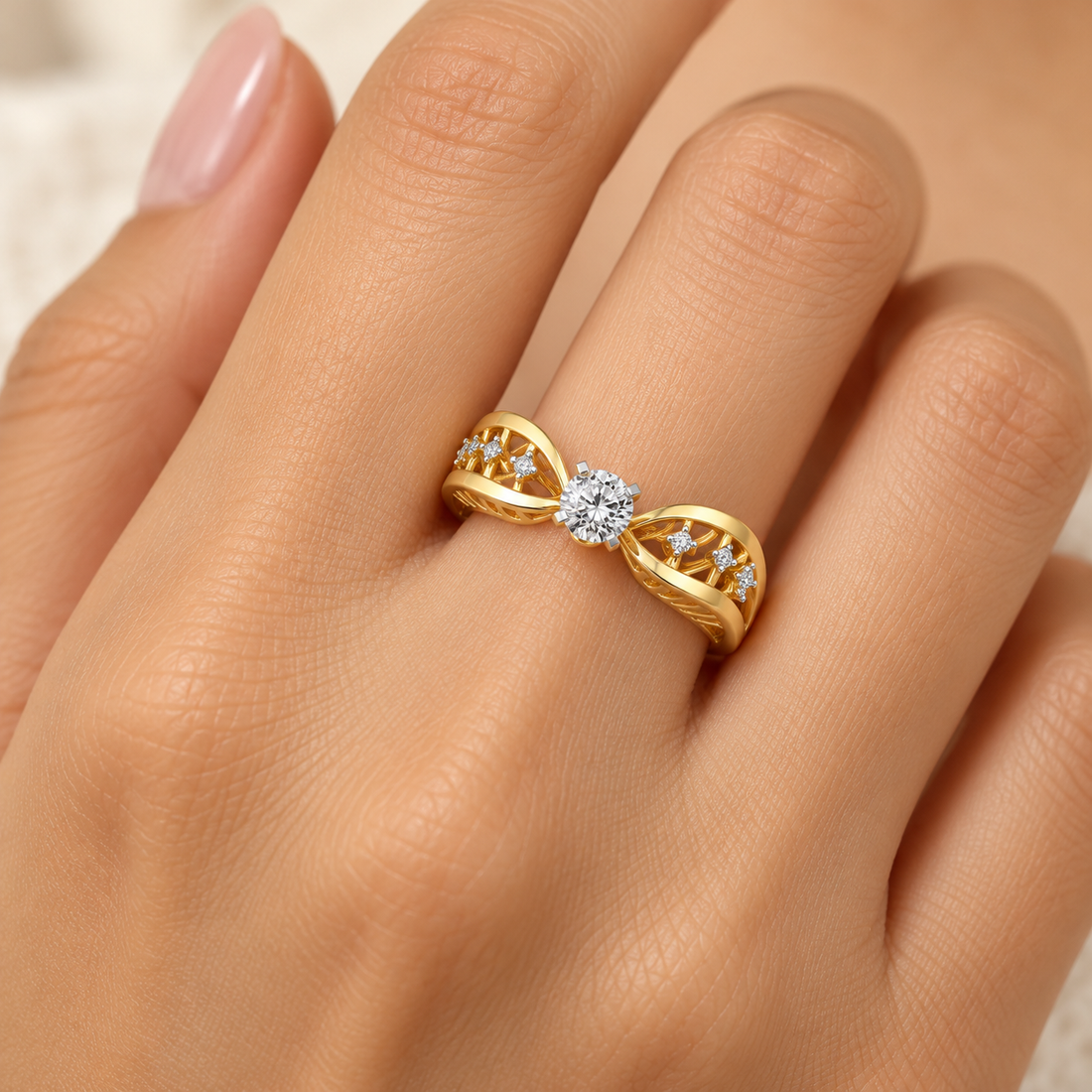 Nagma Solitaire Ring