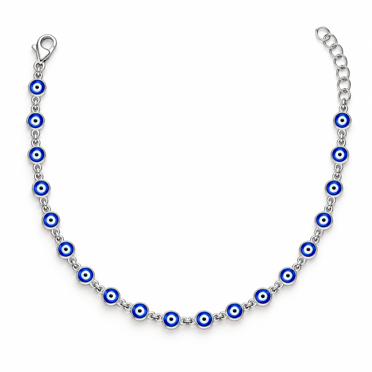 Nazar Luxe Bracelet - Silver - Product full view