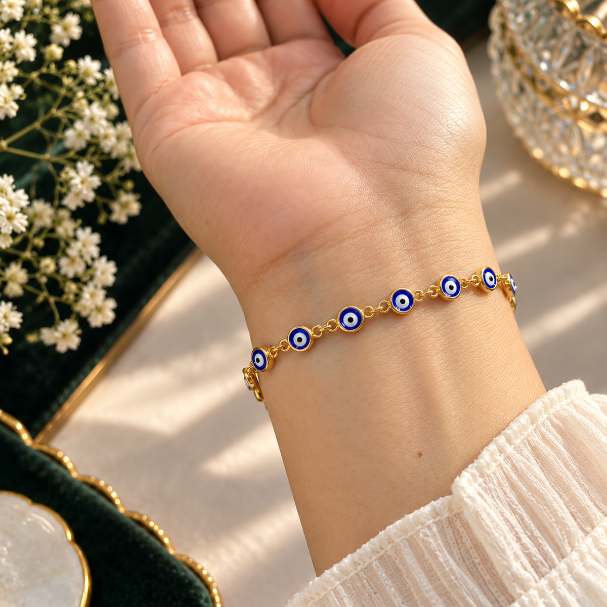 Nazar Luxe Bracelet - Yellow Gold - Model