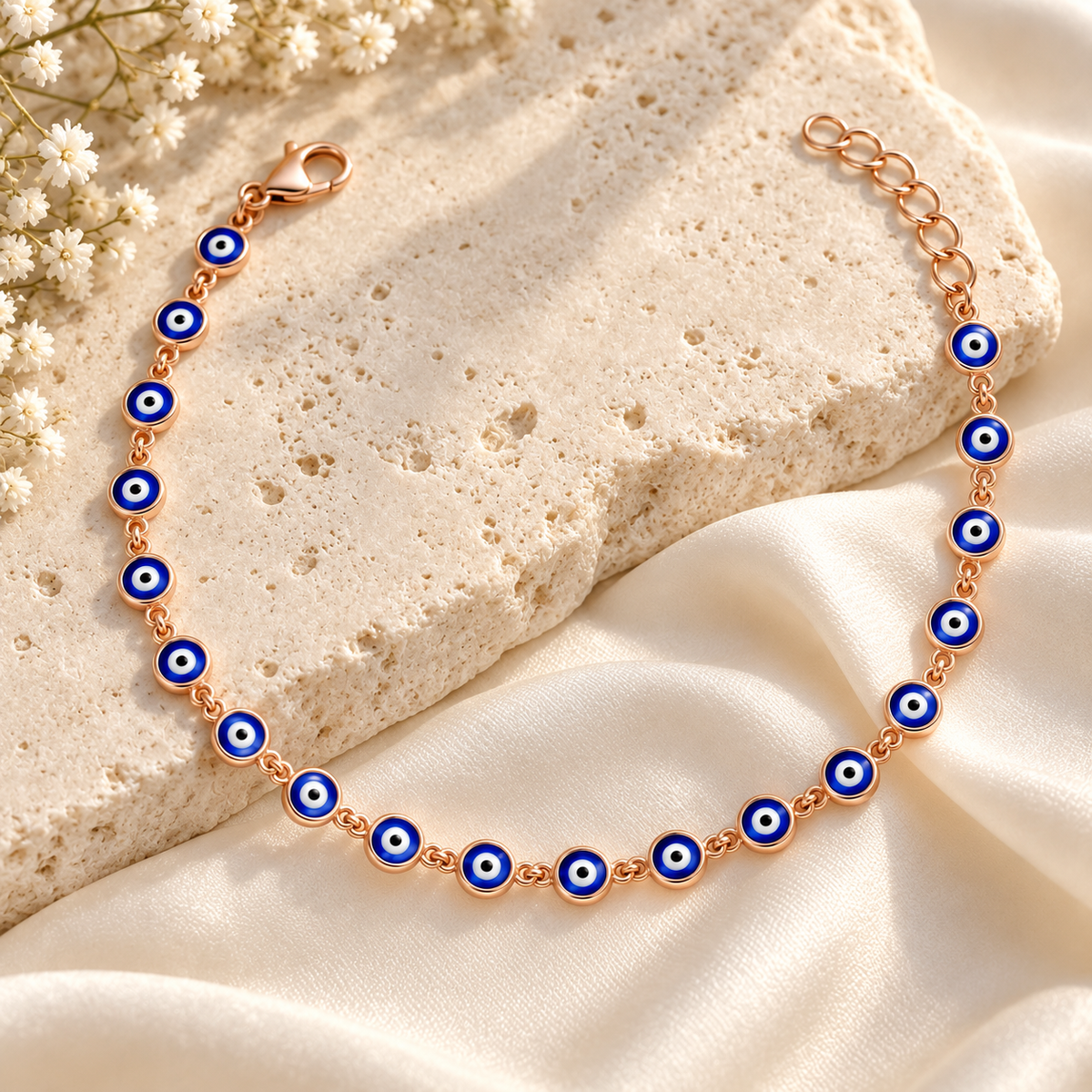 Nazar Luxe Bracelet - Rose Gold - Aesthetic