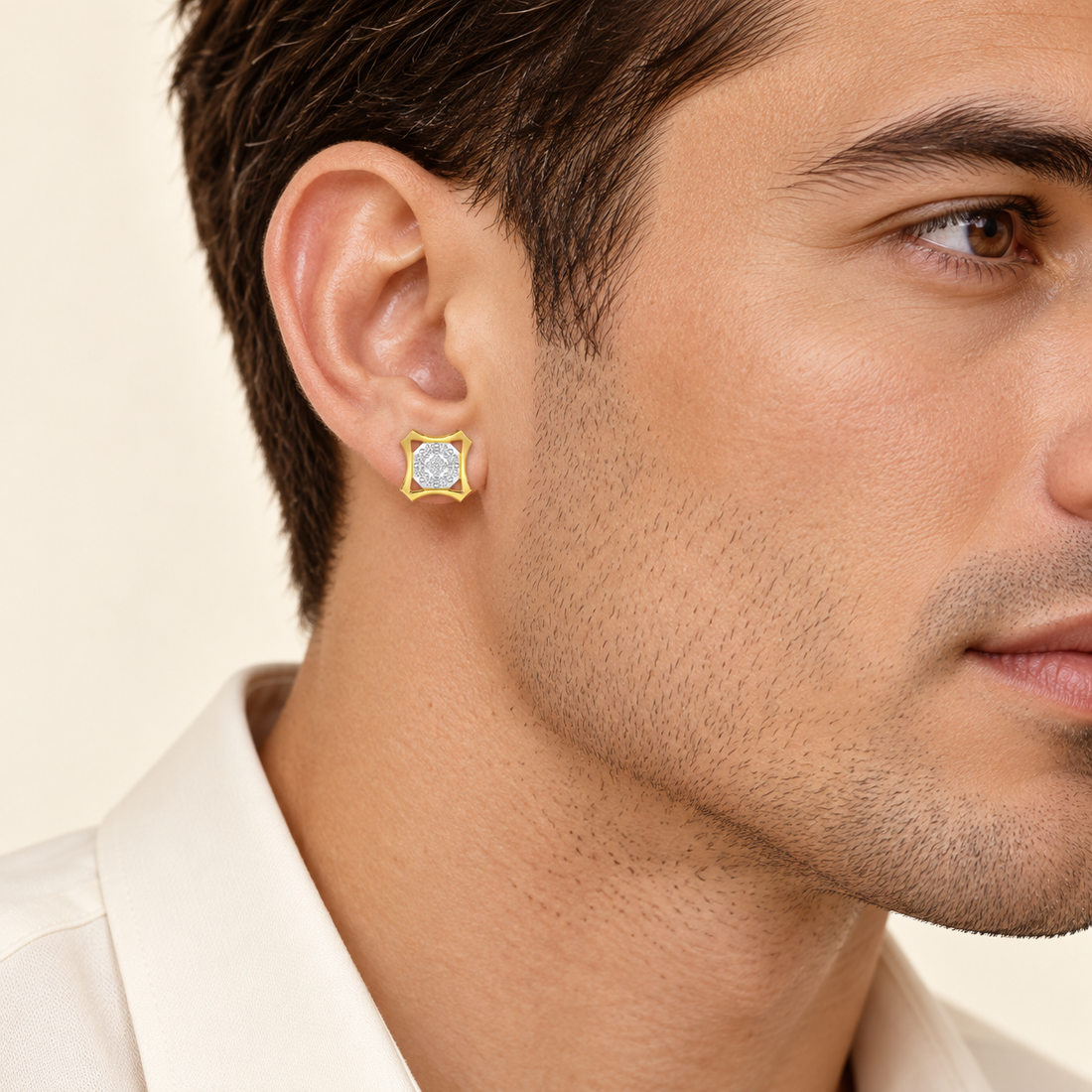 Noble Silver Men Stud