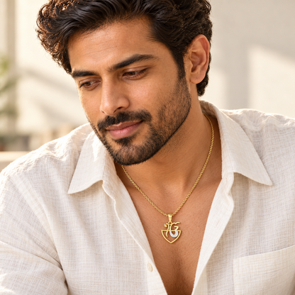 Onkar Aura Silver Pendant - Yellow Gold - Model
