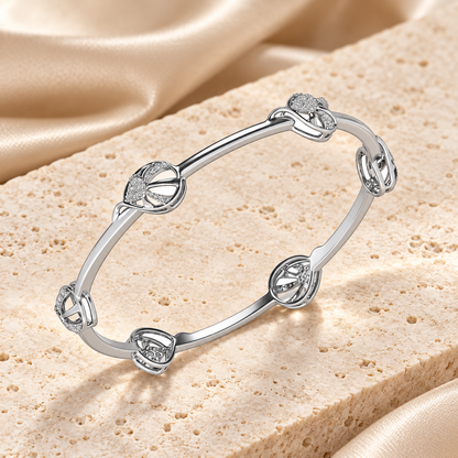 Oyster Silver Bangles White Gold aesthetic image
