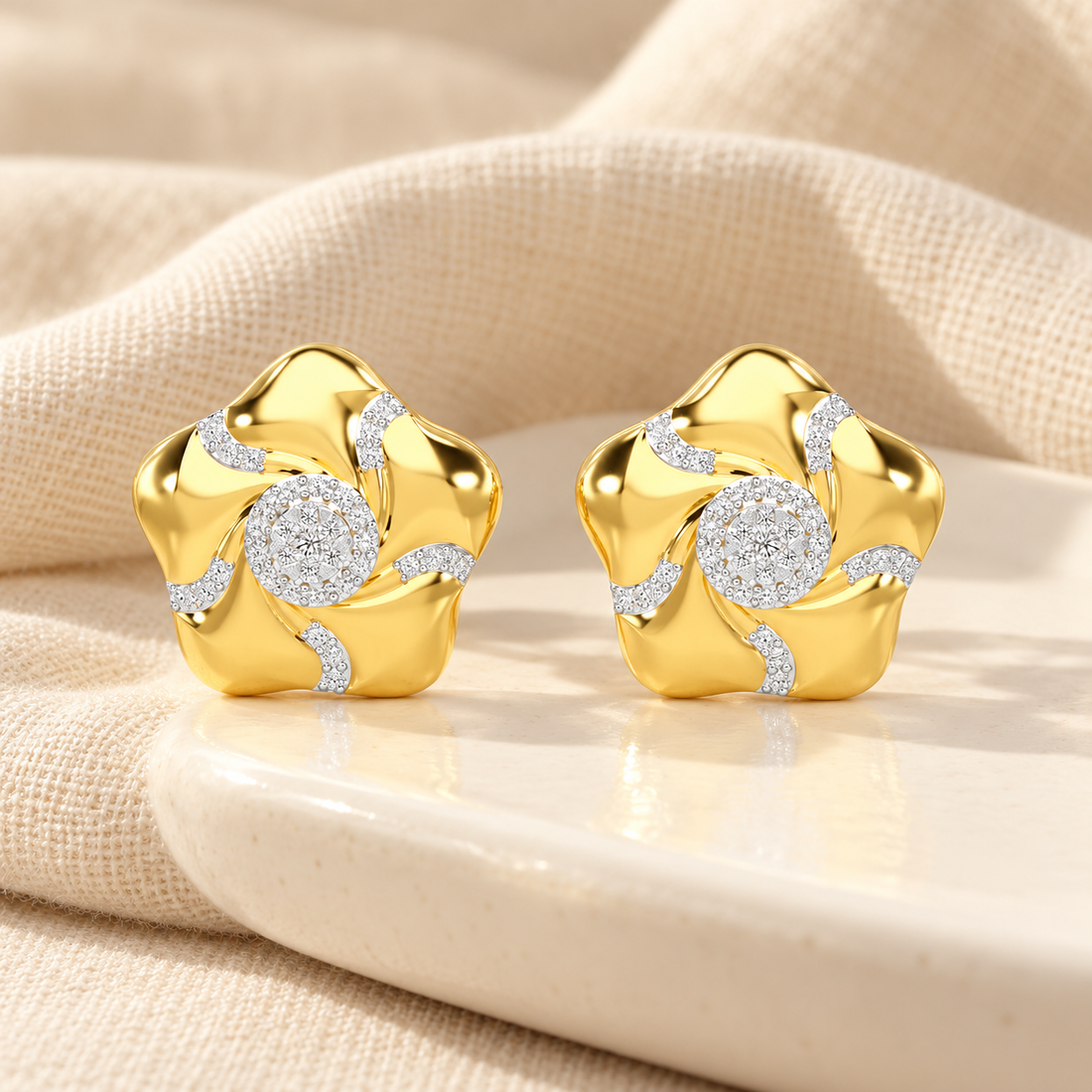 Pretty Bloom Silver Earrings