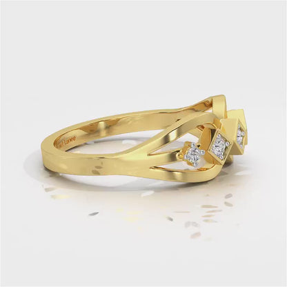 Delectable Shine Silver Ring - Yellow Gold Video