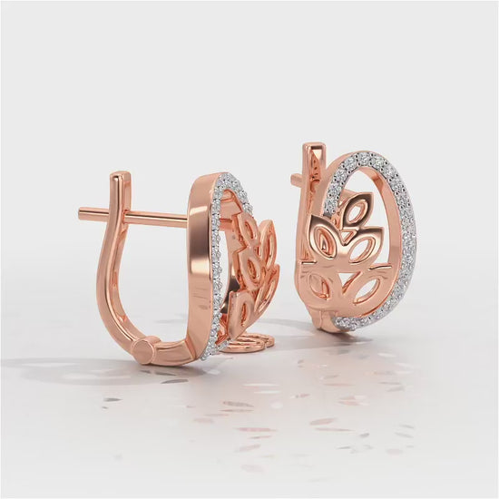 Oval N Leaves Silver Bali - Rose Gold Video