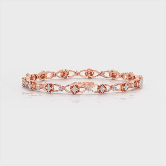 Storyteller Silver Bangles - Rose Gold Video