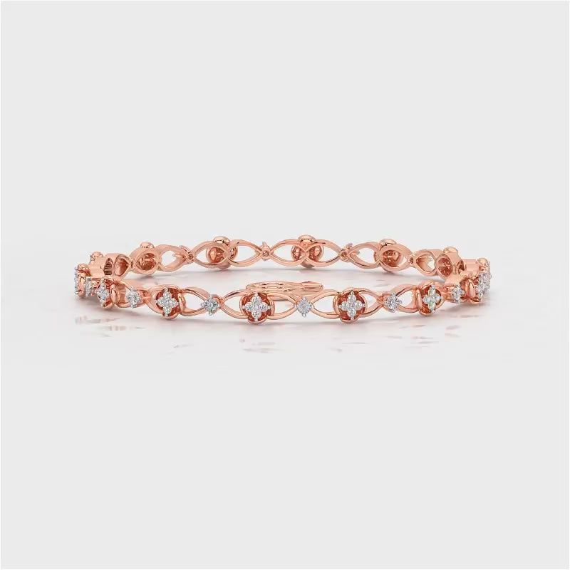Storyteller Silver Bangles - Rose Gold Video