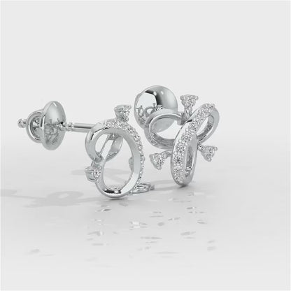 Astral Bloom Silver Earrings - White Gold Video