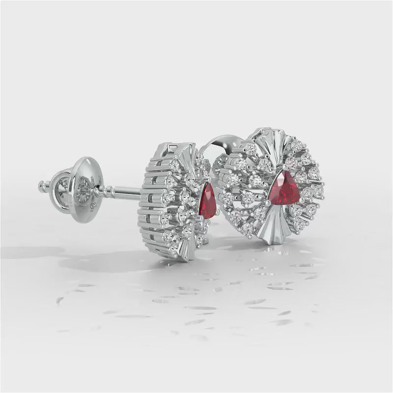Crest Shine Silver Earrings - White Gold Video