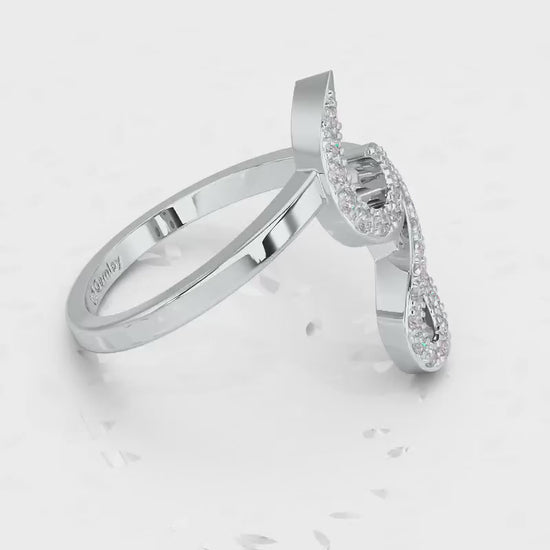 Styliish G Silver Ring - White Gold Video