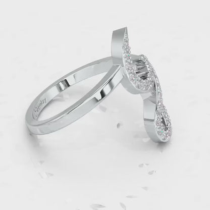 Styliish G Silver Ring - White Gold Video
