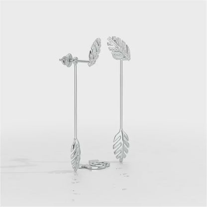 Regal Resplendence Silver Drop Earrings - White Gold Video