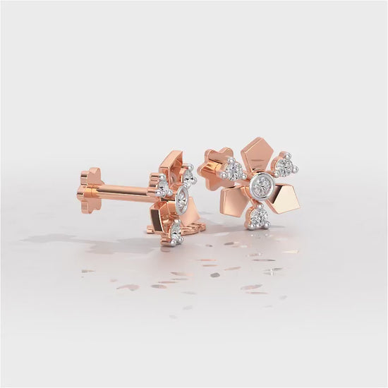 Epitome Silver Earrings - Rose Gold Video