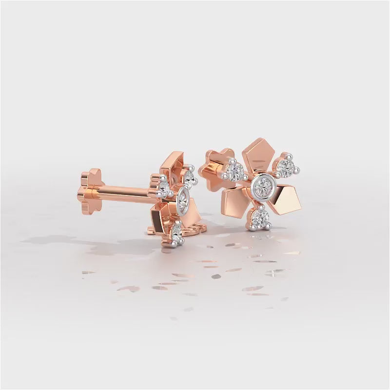 Epitome Silver Earrings - Rose Gold Video