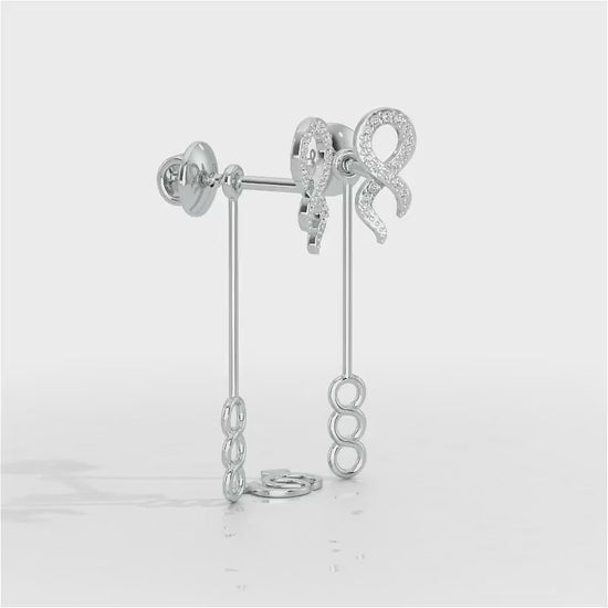Timeless Tantalization Silver Drop Earrings - White Gold Video