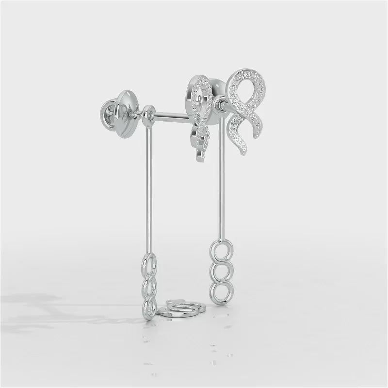 Timeless Tantalization Silver Drop Earrings - White Gold Video