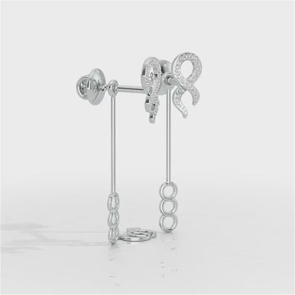 Timeless Tantalization Silver Drop Earrings - White Gold Video