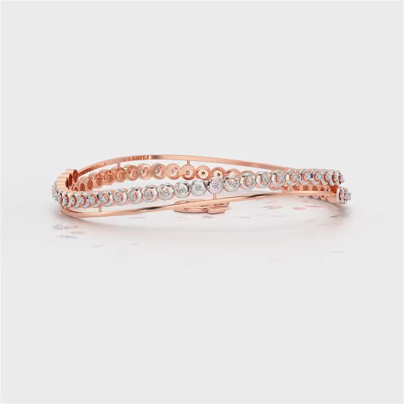 Elegant Silver Bangles - Rose Gold Video
