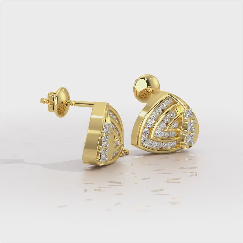 Glam Charm Silver Earrings - Yellow Gold Video
