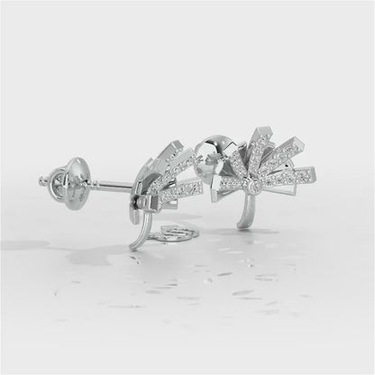 Harmonious Harmony Silver Stud Earrings - White Gold Video