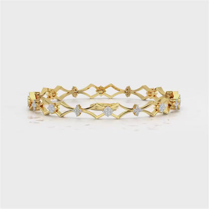 Garland Silver Bangles - Yellow Gold Video
