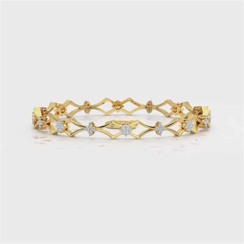 Garland Silver Bangles - Yellow Gold Video