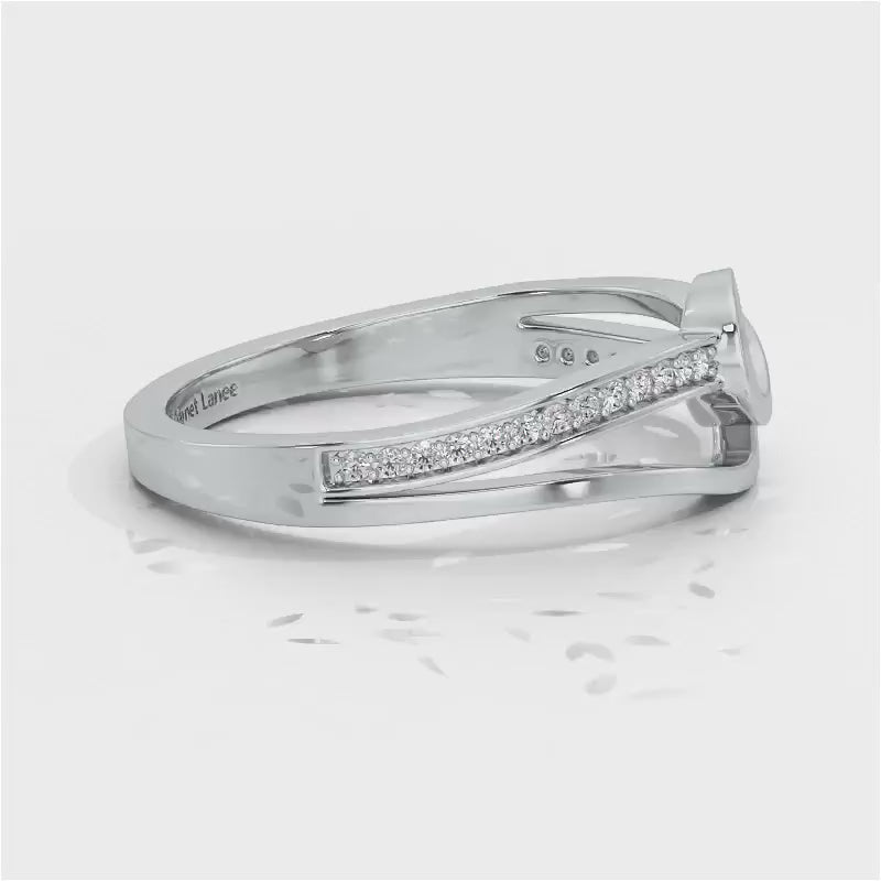 Tethered To Shine Silver Ring - White Gold Video