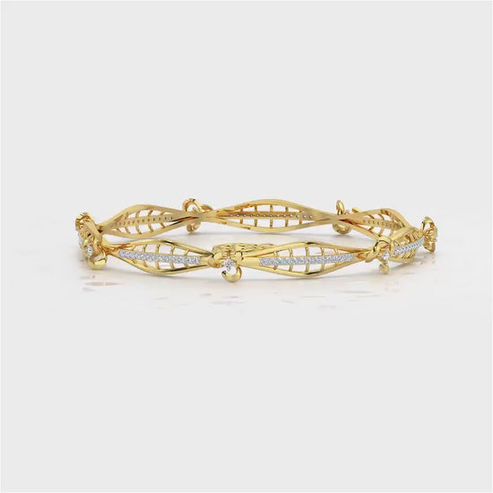 Immaculate Silver Bangles - Yellow Gold Video