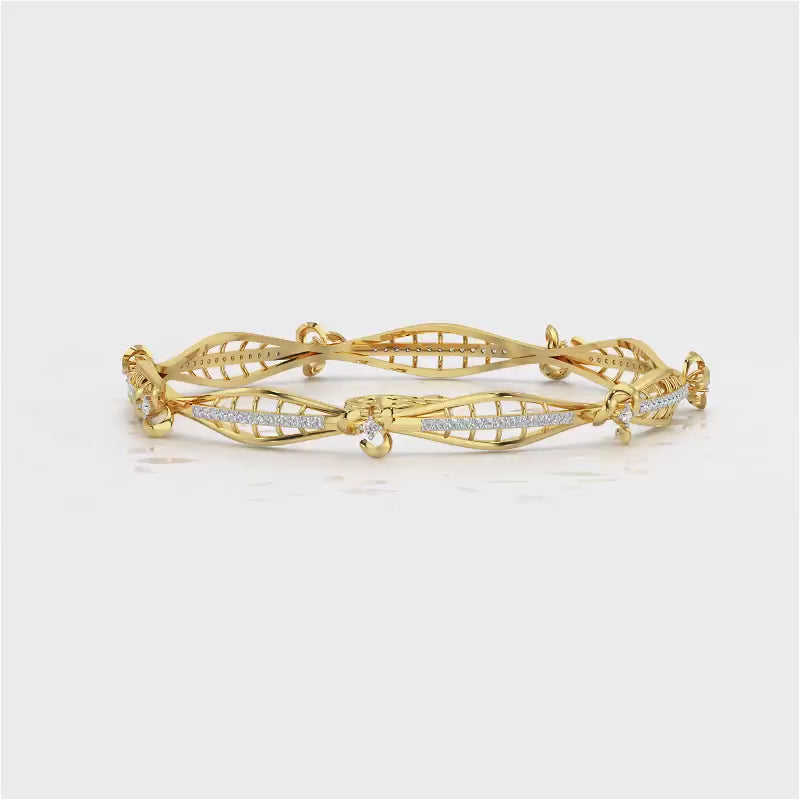 Immaculate Silver Bangles - Yellow Gold Video